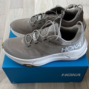 Hoka transport GTX Tan/beige and White Running Shoes